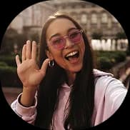 Happy person waving