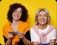 Person playing mobile game