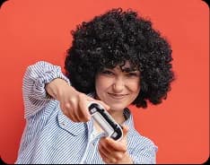 Person with gaming controller