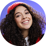 Curly hair woman